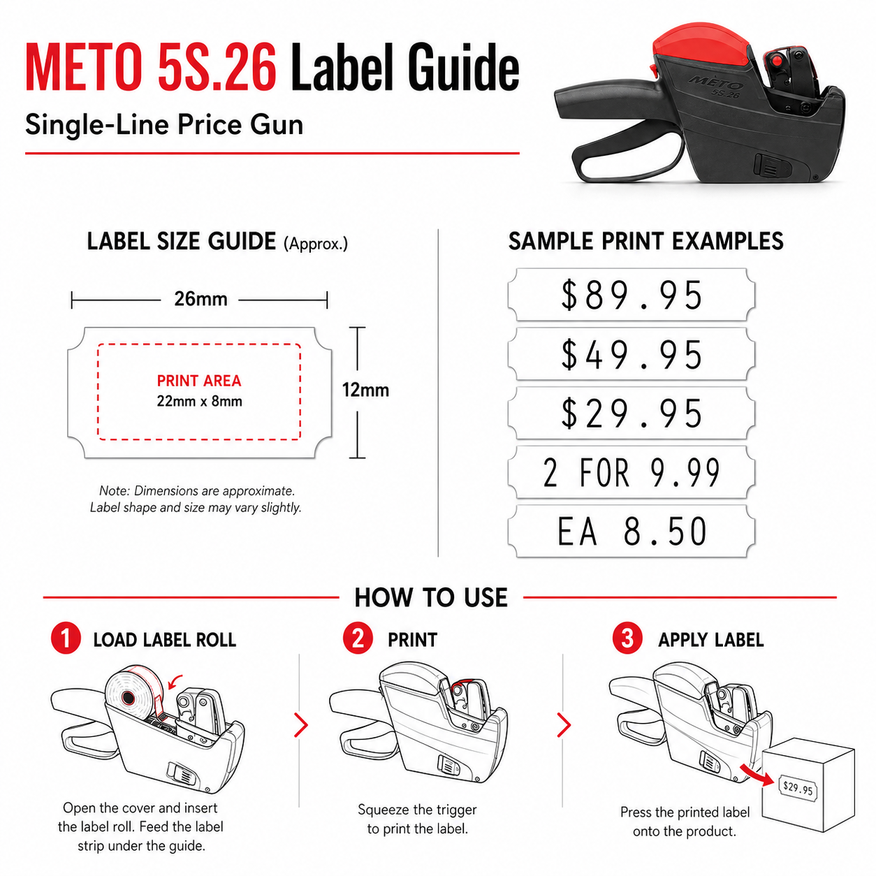 Meto 5S.26 Price Gun - Image 4